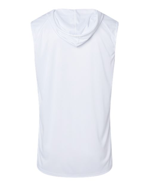 Badger 4108 B-Core Sleeveless Hooded T-Shirt #color_White
