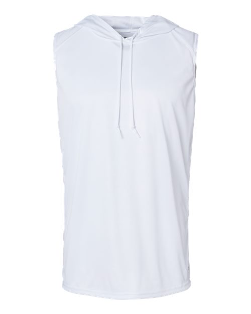 Badger 4108 B-Core Sleeveless Hooded T-Shirt #color_White