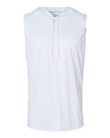 Badger 4108 B-Core Sleeveless Hooded T-Shirt #color_White