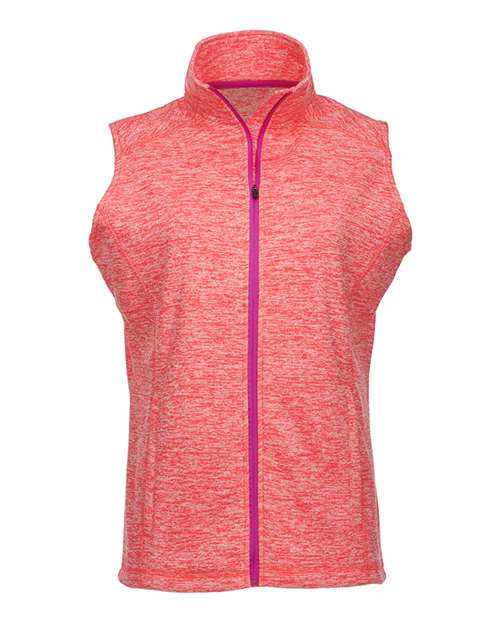J America JA8625 Ladies' Lasic Cosmic Fleece Vest #color_FRE CRL/ MAGENTA
