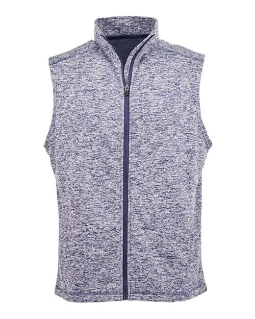 J America JA8631 Adult Cosmic Fleece Vest #color_NAVY FLECK