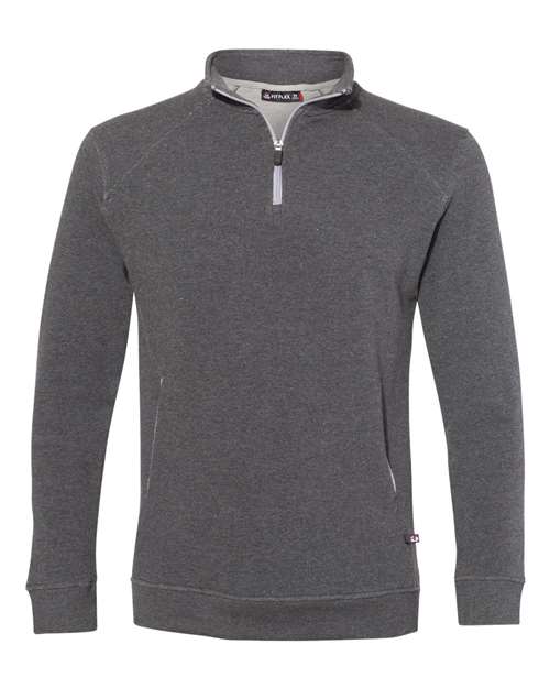 Badger 1060 FitFlex French Terry Quarter-Zip Sweatshirt #color_Charcoal