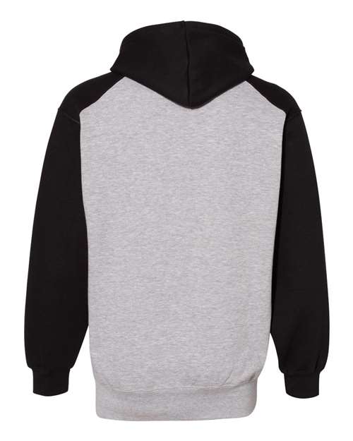 Badger 1249 Sport Athletic Fleece Hooded Sweatshirt #color_Oxford/ Black