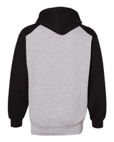 Badger 1249 Sport Athletic Fleece Hooded Sweatshirt #color_Oxford/ Black