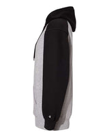 Badger 1249 Sport Athletic Fleece Hooded Sweatshirt #color_Oxford/ Black