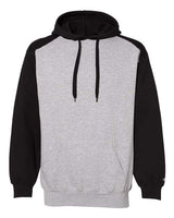 Badger 1249 Sport Athletic Fleece Hooded Sweatshirt #color_Oxford/ Black