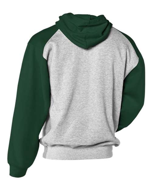Badger 1249 Sport Athletic Fleece Hooded Sweatshirt #color_Oxford/ Forest