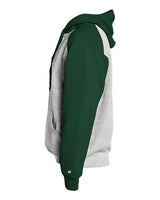 Badger 1249 Sport Athletic Fleece Hooded Sweatshirt #color_Oxford/ Forest