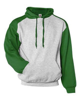Badger 1249 Sport Athletic Fleece Hooded Sweatshirt #color_Oxford/ Kelly