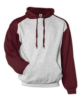 Badger 1249 Sport Athletic Fleece Hooded Sweatshirt #color_Oxford/ Maroon