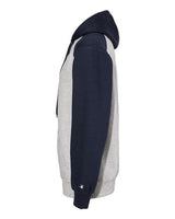 Badger 1249 Sport Athletic Fleece Hooded Sweatshirt #color_Oxford/ Navy