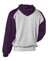 Badger 1249 Sport Athletic Fleece Hooded Sweatshirt #color_Oxford/ Purple