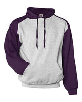 Badger 1249 Sport Athletic Fleece Hooded Sweatshirt #color_Oxford/ Purple