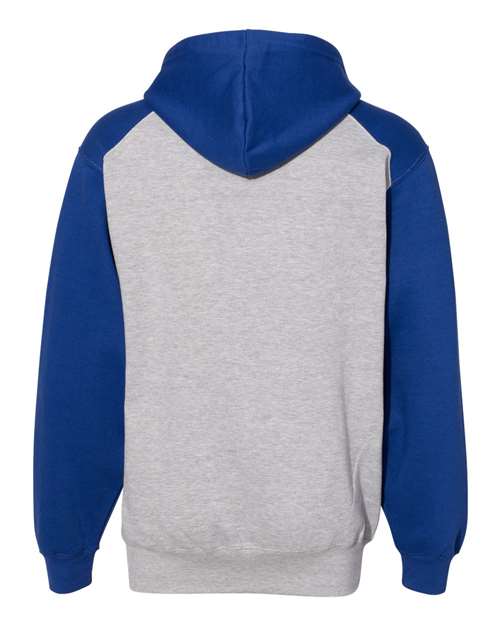 Badger 1249 Sport Athletic Fleece Hooded Sweatshirt #color_Oxford/ Royal