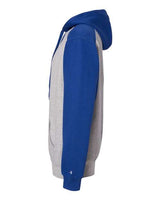 Badger 1249 Sport Athletic Fleece Hooded Sweatshirt #color_Oxford/ Royal
