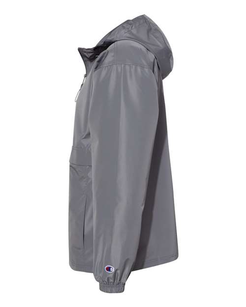 Champion CO200 Adult Packable Anorak 1/4 Zip Jacket #color_GRAPHITE