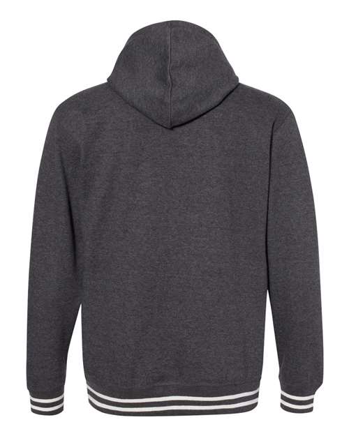 J America JA8649 Adult Relay Hooded Sweatshirt #color_BLACK