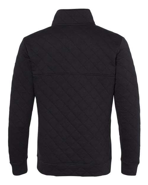 J America JA8890 Adult Quilted Snap Pullover #color_BLACK
