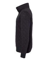 J America JA8890 Adult Quilted Snap Pullover #color_BLACK