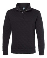 J America JA8890 Adult Quilted Snap Pullover #color_BLACK