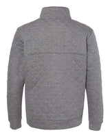 J America JA8890 Adult Quilted Snap Pullover #color_CHARCOAL HEATHER
