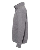 J America JA8890 Adult Quilted Snap Pullover #color_CHARCOAL HEATHER