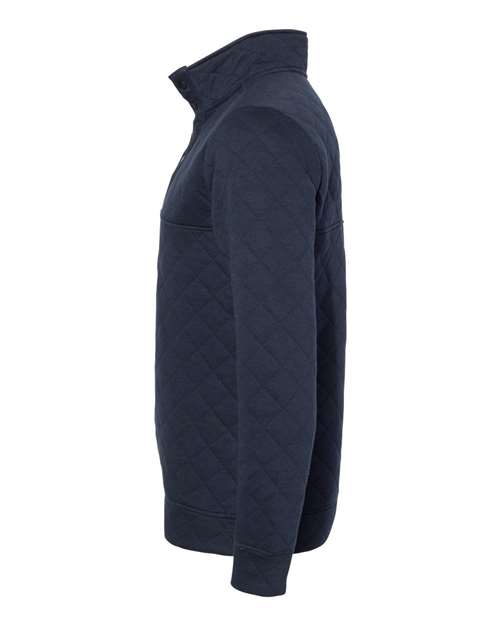 J America JA8890 Adult Quilted Snap Pullover #color_NAVY