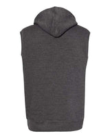 J America JA8877 Adult Triblend Fleece Sleeveless Hooded Sweatshirt #color_BLACK TRIBLEND