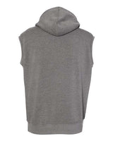 J America JA8877 Adult Triblend Fleece Sleeveless Hooded Sweatshirt #color_SMOKE TRIBLEND