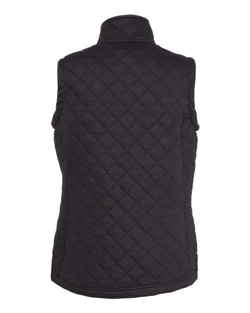 J America JA8892 Ladies' Ladies Quilted Vest #color_BLACK