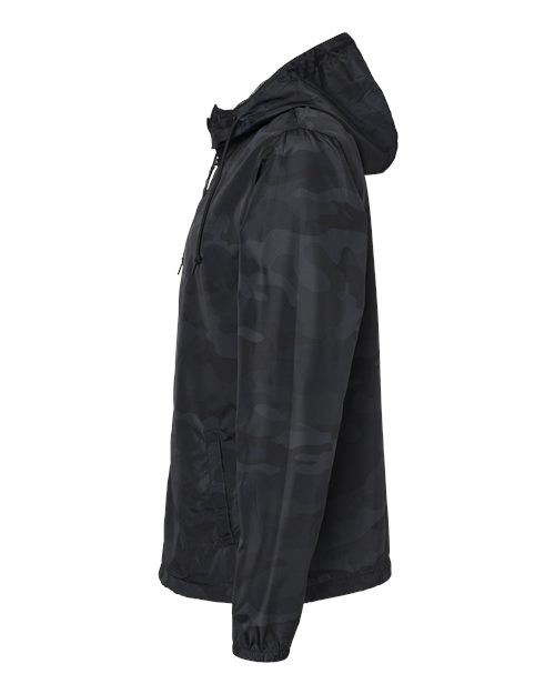 Independent Trading Co. EXP54LWZ Lightweight Windbreaker Full-Zip Jacket #color_Black Camo