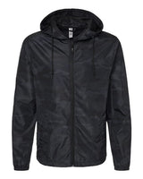 Independent Trading Co. EXP54LWZ Lightweight Windbreaker Full-Zip Jacket #color_Black Camo