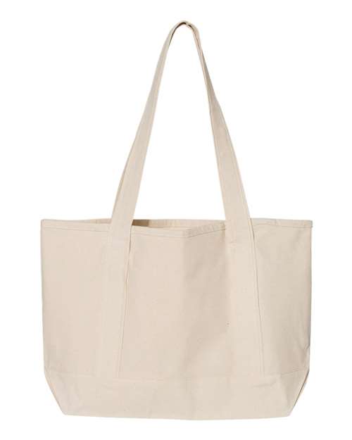 Q-Tees Q125800 20L Small Deluxe Tote #color_Natural/ Natural
