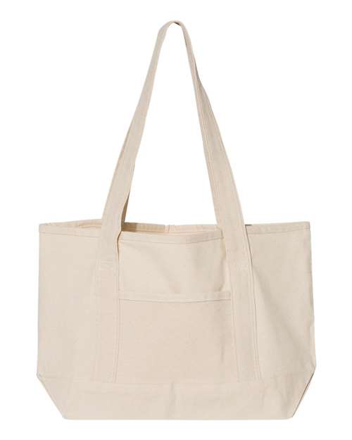 Q-Tees Q125800 20L Small Deluxe Tote #color_Natural/ Natural