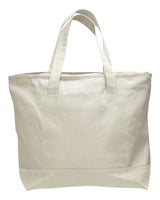 Q-Tees Q1300 19L Zippered Tote #color_Natural/ Natural