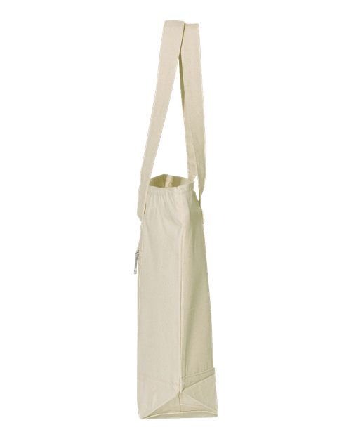 Q-Tees Q1300 19L Zippered Tote #color_Natural/ Natural
