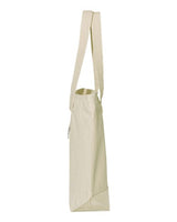 Q-Tees Q1300 19L Zippered Tote #color_Natural/ Natural