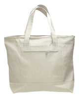 Q-Tees Q1300 19L Zippered Tote #color_Natural/ Natural