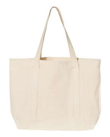 Q-Tees Q1500 34.6L Large Canvas Deluxe Tote #color_Natural/ Natural