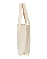 Q-Tees Q1500 34.6L Large Canvas Deluxe Tote #color_Natural/ Natural