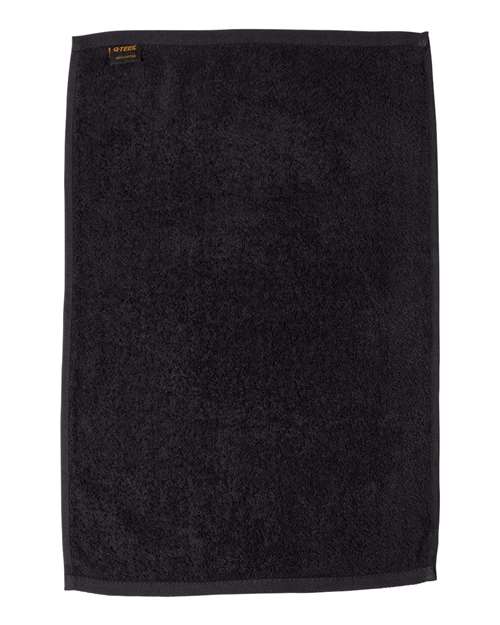 Q-Tees T300 Deluxe Hemmed Hand Towel #color_Black