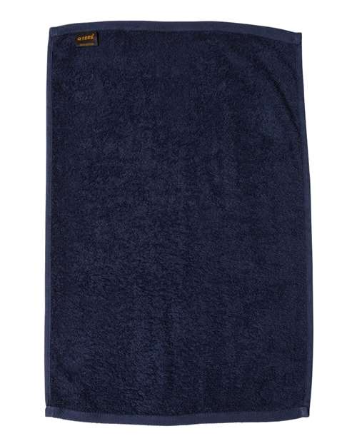 Q-Tees T300 Deluxe Hemmed Hand Towel #color_Navy