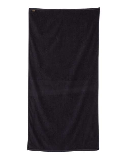 Q-Tees QV3060 Velour Beach Towel #color_Black