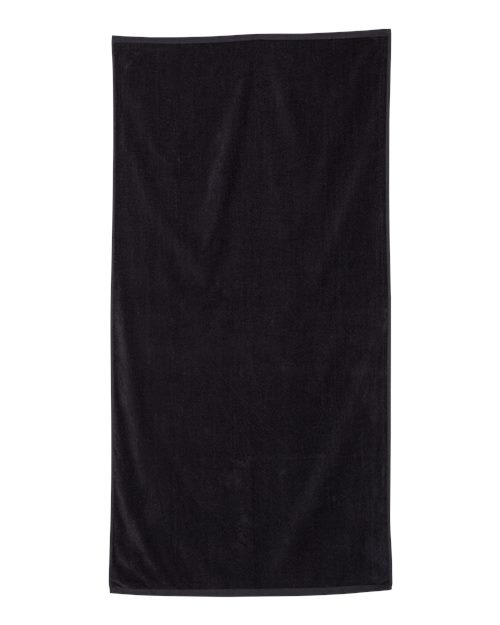 Q-Tees QV3060 Velour Beach Towel #color_Black