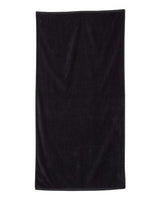 Q-Tees QV3060 Velour Beach Towel #color_Black