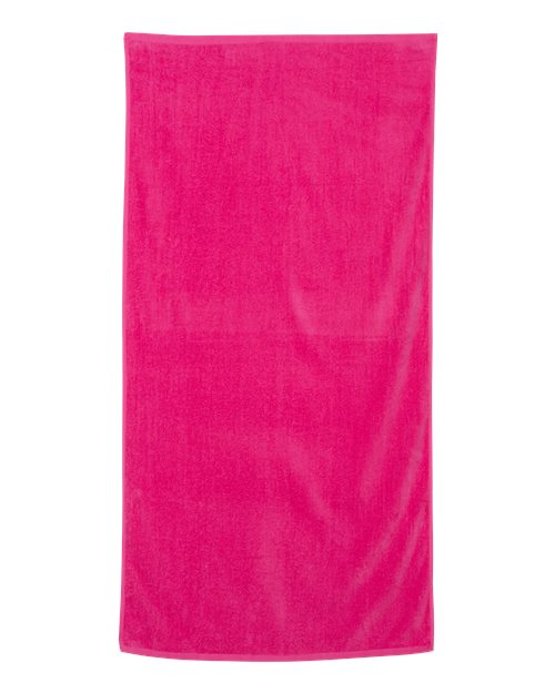 Q-Tees QV3060 Velour Beach Towel #color_Hot Pink