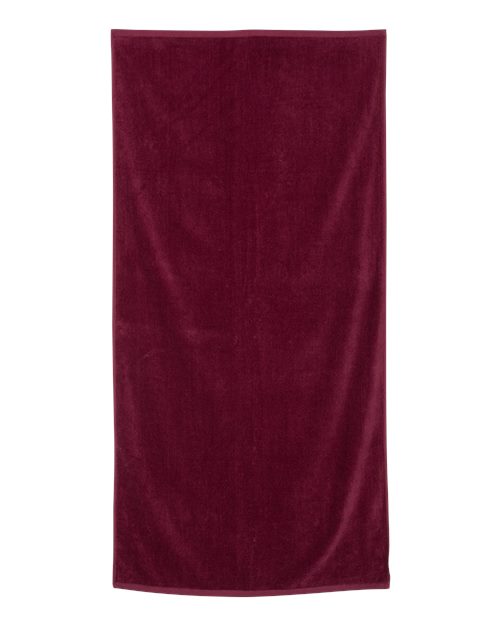 Q-Tees QV3060 Velour Beach Towel #color_Maroon