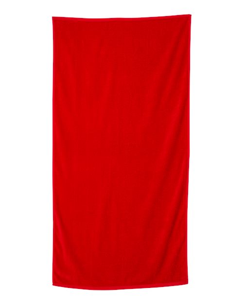 Q-Tees QV3060 Velour Beach Towel #color_Red