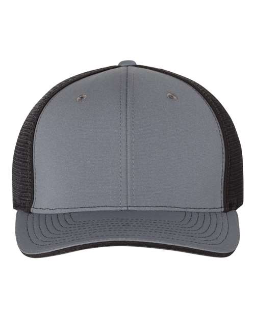 Richardson 172 Pulse Sportmesh R-Flex Cap #color_Charcoal/ Black Split