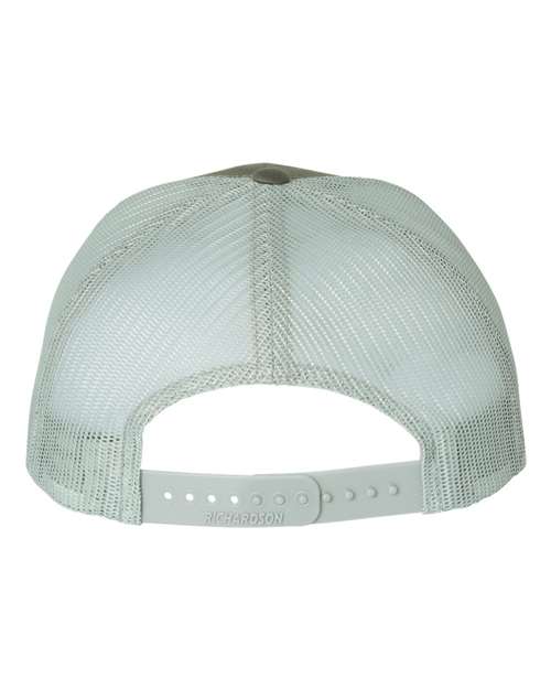 Richardson 112FP Five-Panel Trucker Cap #color_Beetle/ Quarry